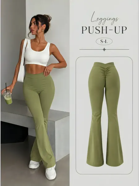 GYM RAT Wear Лосины клеш спортивные леггинсы с высокой посадкой push up