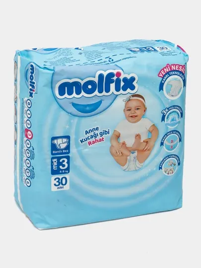 Подгузники Molfix Eco №3, 4-9 кг, 30 штук
