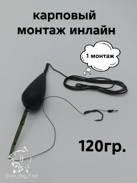 Карповый монтаж инлайн, 120гр