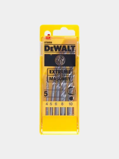 Набор сверл по бетону DeWALT "EXTREME MASONRY" 4-10 мм, 5 шт, DT6956-QZ