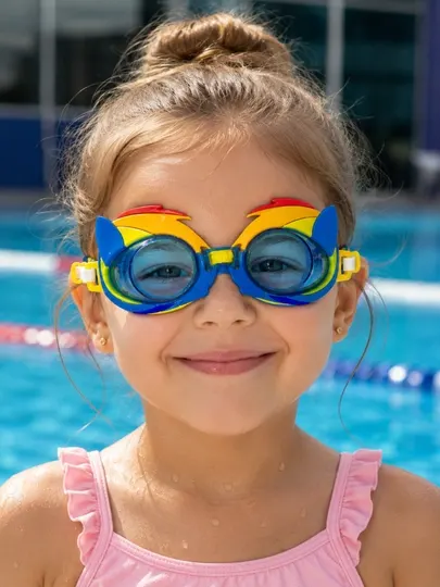 Очки для плавания детские 4-12 лет, силиконовые, водонепроницаемые