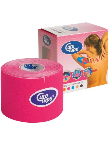 CureTape Тейп кинезиологический Pink 160165, 5см.x5м