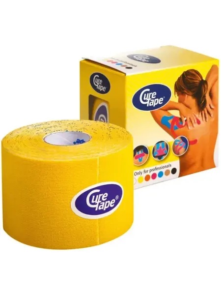 CureTape Тейп кинезиологический Yellow 161087, 5см.x5м