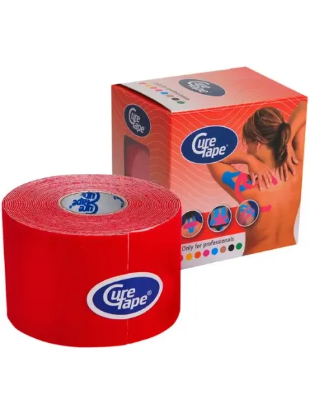 CureTape Тейп кинезиологический Red 161254, 5см.x5м