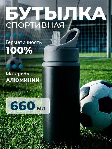 Oasis Бутылка для воды спортивная алюминиевая 660 мл Рино