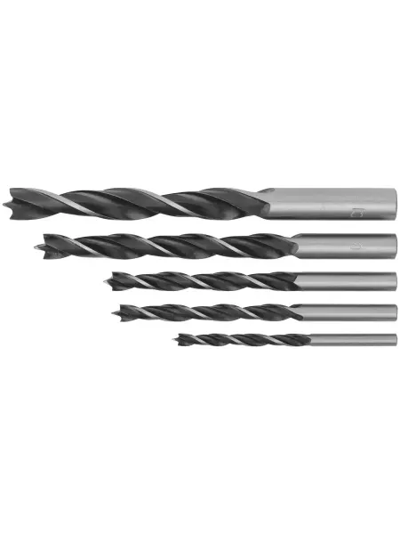 FIT FINCH INDUSTRIAL TOOLS Набор сверл по дереву, ПВХ конверт, 5 шт.(4-5-6-8-10 мм)