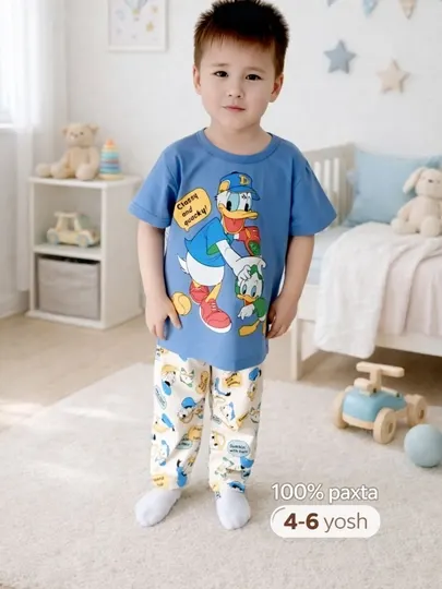 Детская пижама 4-6 лет для мальчиков и девочек, мягкая и удобная домашняя одежда