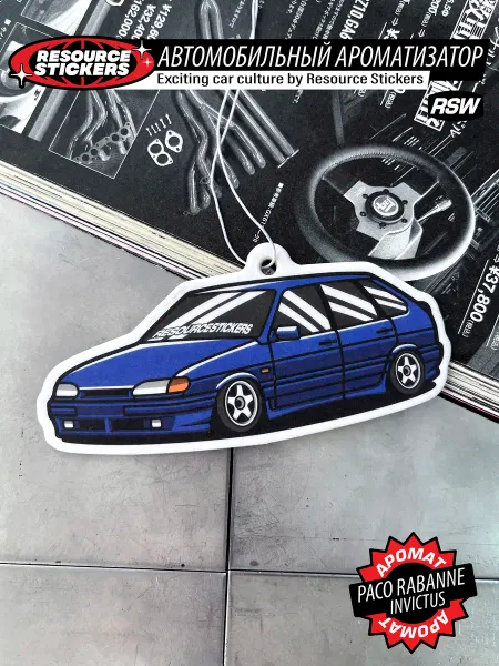 Resource Stickers Ароматизатор для авто Жигули 2114 синяя, Инвиктус