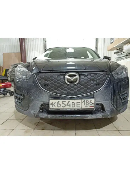 АвтоСтиль Защита радиатора Mazda CX-5 2015-2017 Комплект Парктроники