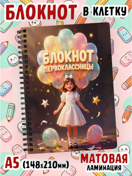 Блокнот из сказки Блокнот первоклассницы в клетку