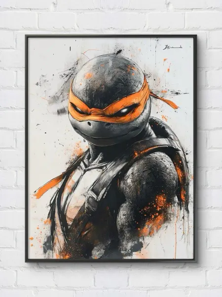 GameWall Постер на стену Микеланджело (Черепашки-ниндзя) . Формат А3