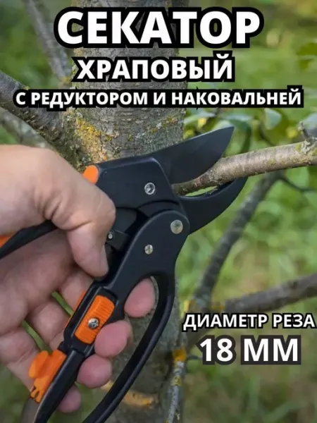 BRADAS Секатор храповый с редуктором и наковальней (18 мм)