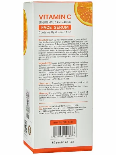 Осветляющая сыворотка для лица с витамином C для ровного тона кожи Dr. Rashel, 50 ml