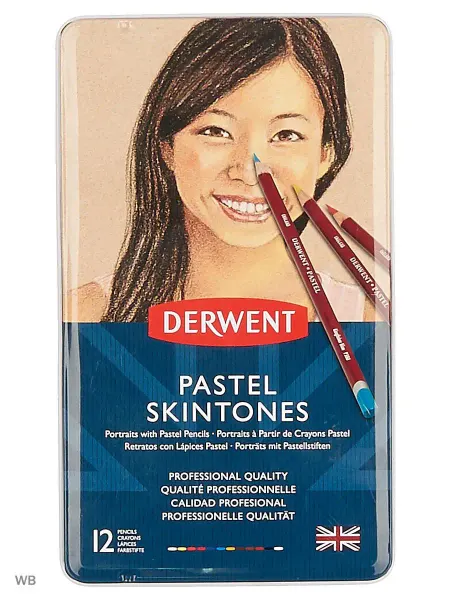 Derwent Набор пастельных карандашей Pastel 12цв оттенки кожи