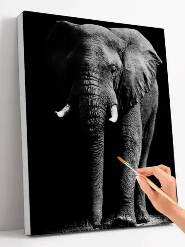 Картина по номерам на холсте 40 x 50 "Слон"