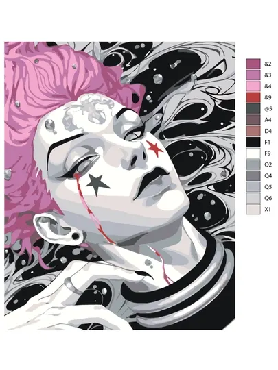 Картина рисование по номерам ARTERY "Аниме", раскраска на холсте, 40 * 50 см