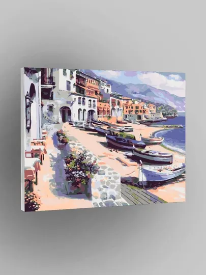 Картина рисование по номерам ARTERY "Деревенские пейзажи", раскраска на холсте, 40 * 50 см