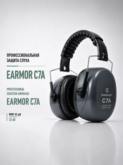 Наушники противошумные EARMOR C7A для защиты слуха, NRR 32 дБ