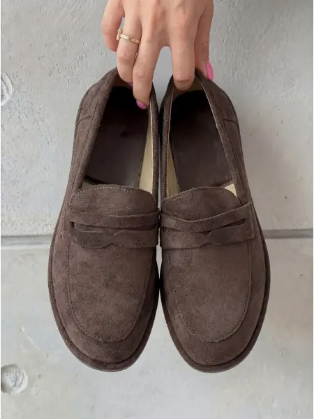 GM Shoes Лоферы женские замшевые