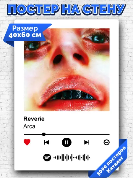 Arthata-spotify постер Спотифай постер Спотифай плакат Arca - Reverie 40х60