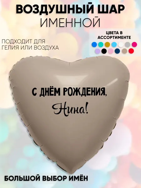 Partymaker Воздушный шар с именем Нина