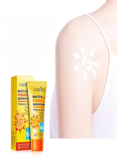 Солнцезащитный крем SADOER SPF 60, увлажняющий уход и защита от UV, 40 г