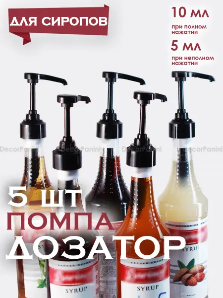 Помпа-дозатор для бутылки с сиропом 1 л