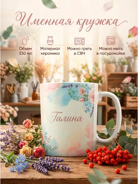 Тумакс Кружка подарок с именем Галина