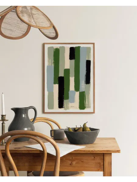 Onllyart Постер 21x30 зеленые мазки кисти