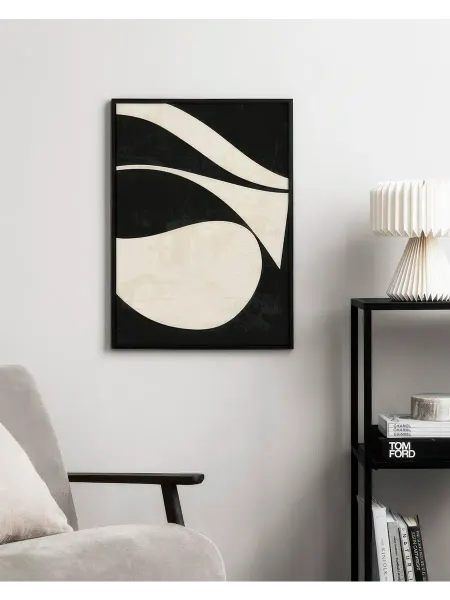 Onllyart Постер 21x30 Черный и бежевый центральный элемент №1