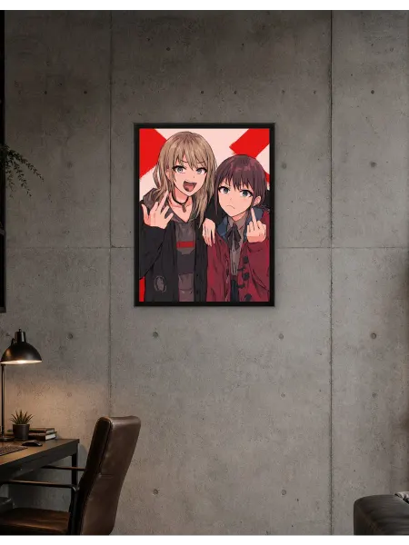 Postersbase Плакат Две анимэ девушки позируют 30x40