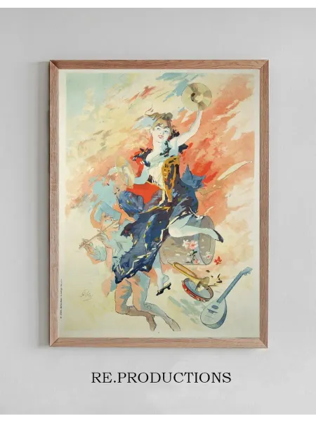Re.productions Постер Allegory of Music - Jules Chéret
