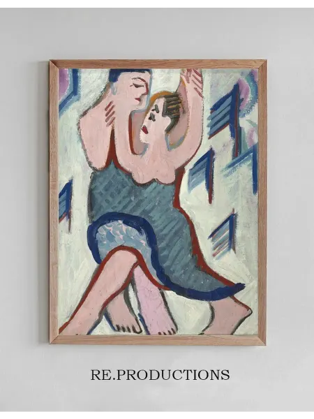Re.productions Постер Dancing Couple in the Snow - Ernst Ludwig Kirchner