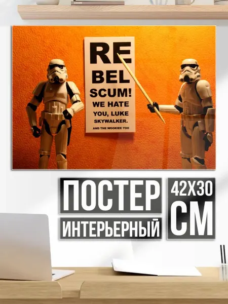 Плакат постер Штурмовики и надпись