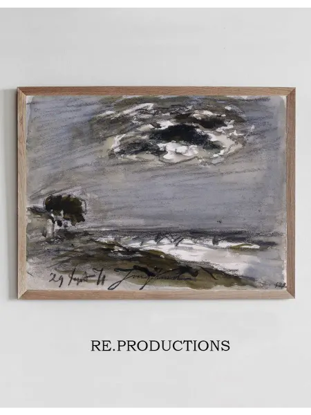 Re.productions Постер Marine par gros temps - Johan Barthold Jongkind