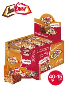 Вафельный батончик ДаЁжъ WAFER BAR с ореховой пастой, 15 шт х 40 г