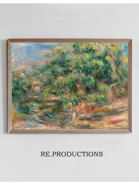 Re.productions Постер Lavandières au bord du Loup - Pierre-Auguste Renoir