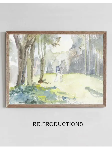 Re.productions Постер Man en vrouw op open plek tussen - Jozef Israëls
