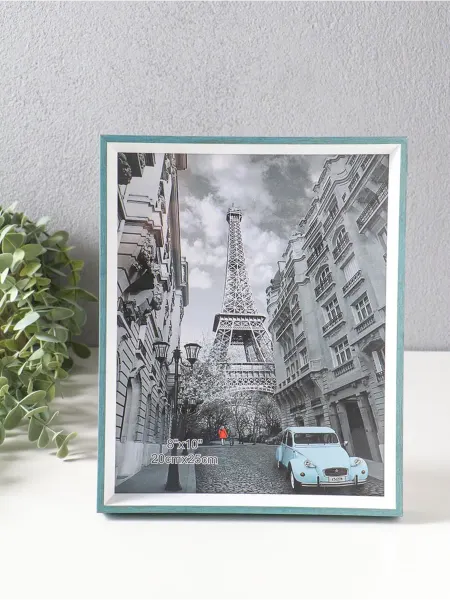Нет бренда Фоторамка 20x25 см, пластик, голубая, 26x21 см