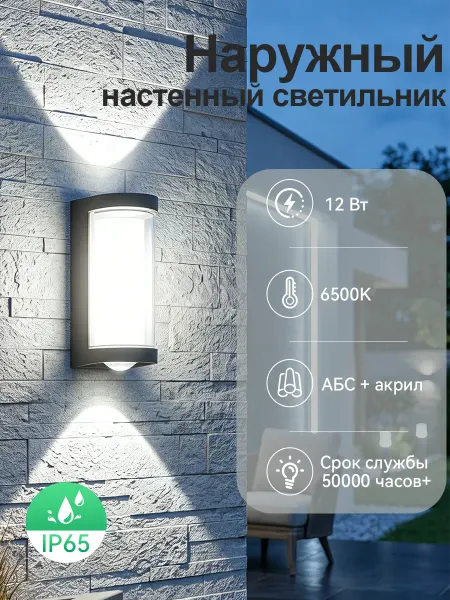 CANMEIJIA 1 шт Светильник Светодиодный настенный уличны 6500K