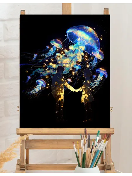 Art on Canvas Волшебные медузы Картина по номерам на холсте 40х50 см