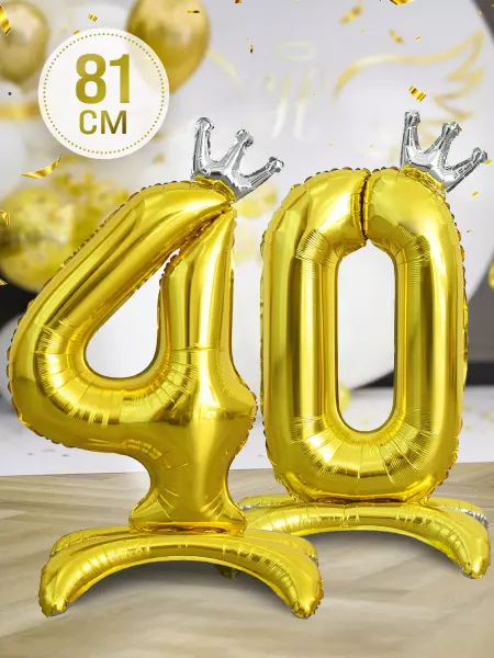 INFANT Шар цифра 40 фольгированная на подставке