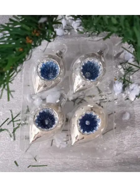 Winter Wings Украшения ёлочное стеклянное "Подвеска прожектор" 5 см, 4 шт