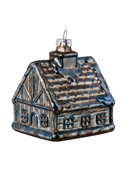 ErichKrause Decor Елочная игрушка домик стекло новогодние украшения на елку