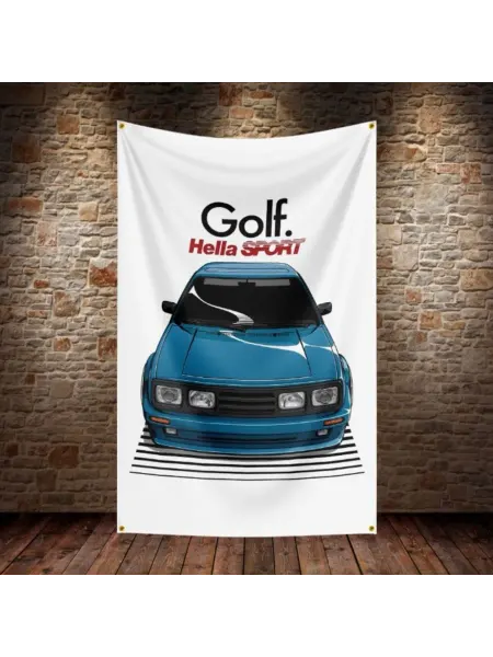 RoniCroker Флаг плакат баннер VW Volkswagen Golf