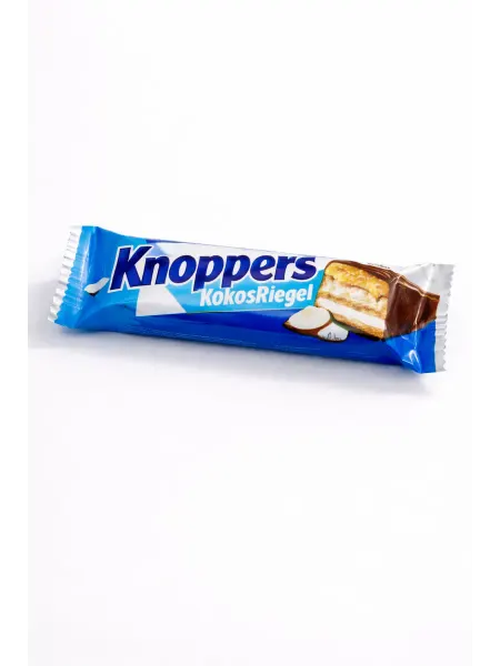 Шоколадный батончик Knoppers KokosRiegel с кокосом, 1шт 40г