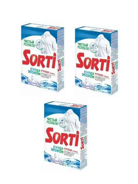SORTI Стиральный порошок Супер Эконом 350 гр 3 шт