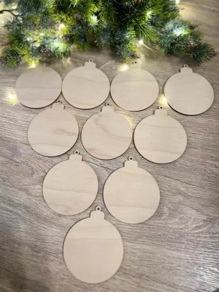 WoodDecor Ёлочные игрушки для росписи "Шары" 10 шт