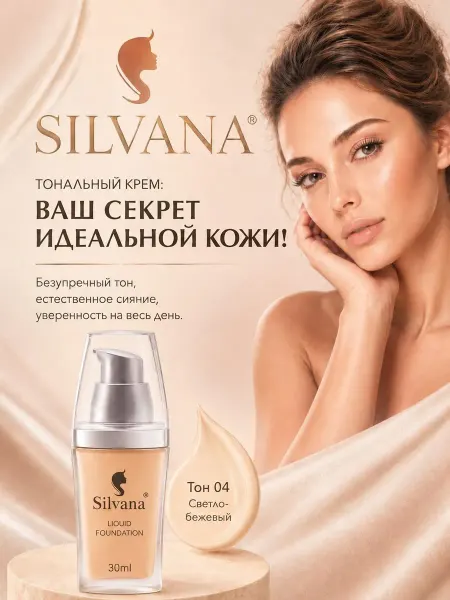 Silvana Official Тональный крем для лица тон №4