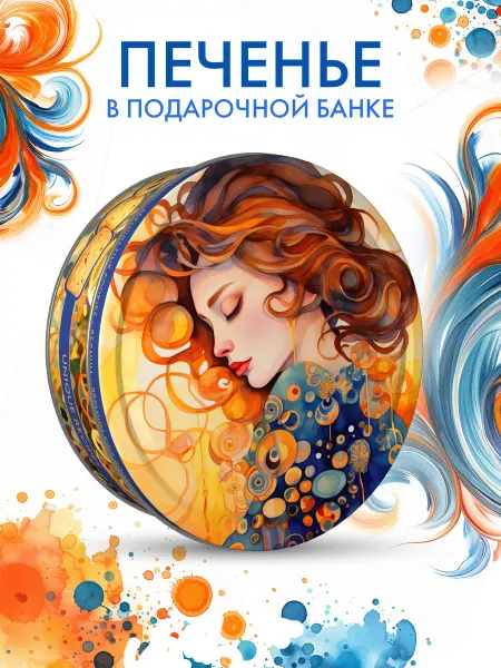 Сладкая сказка Печенье сдобное в жестяной банке в подарок, 400 г